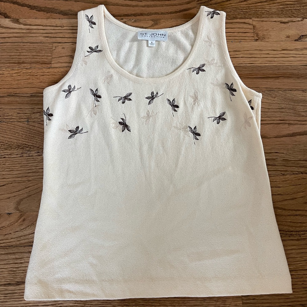 St John Flower Knit Tank